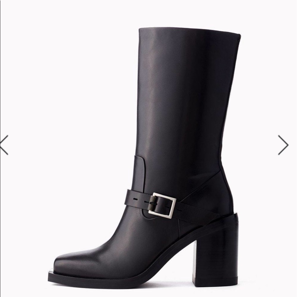 Rag & Bone Women's Fallon High Leather Moto Biker Boots